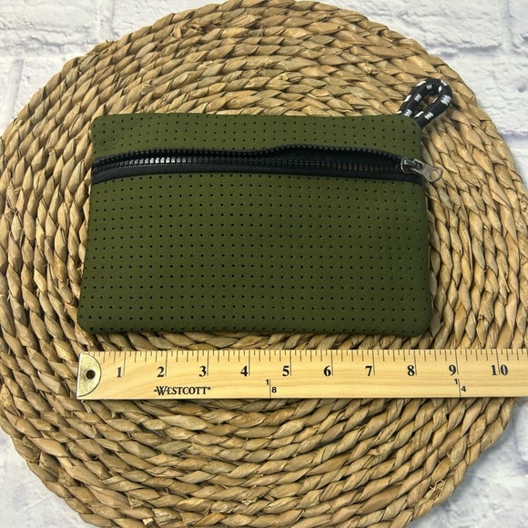 Olive Green Perforated Pouch - Picture 3 of 5